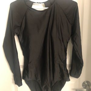 One piece long sleeve swimsuit